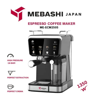 اسپرسو ساز خانگی 1.5 لیتری مباشی مدل ME-ECM2505، نیمه اتوماتیک با مصرف پودر قهوه، مناسب ته 101516124