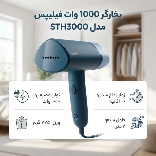 بخارگر 1000 وات فیلیپس مدل STH3000 101516943